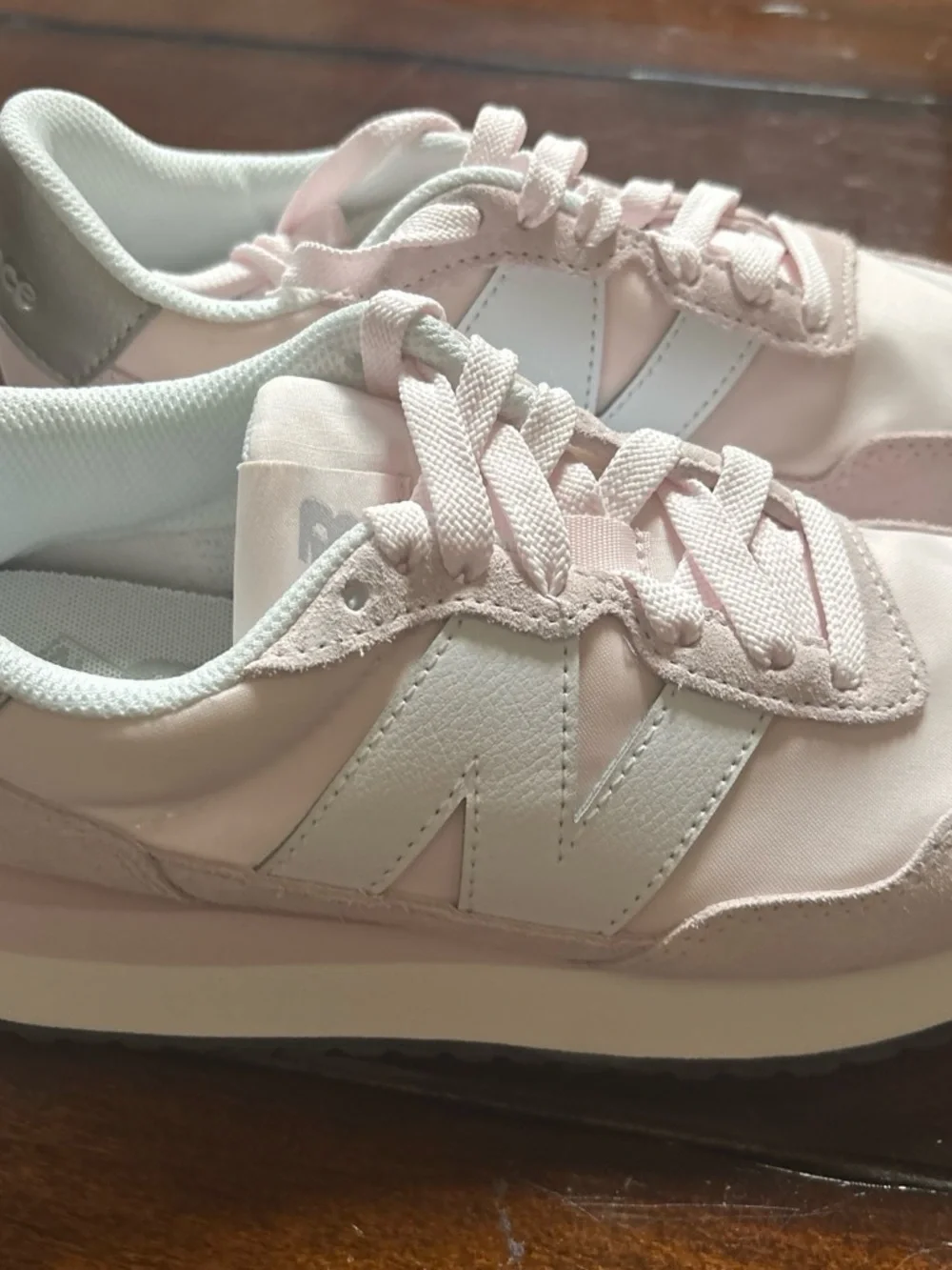 New Balance Pink and White Women's Athletic Sneakers